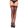 Micro Net Thigh Highs With Stay Up Lace | Black | UK 6 to 12 | from Leg Avenue -  - [price]