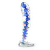 Glass Dildo With Blue Wavy Design -  - [price]
