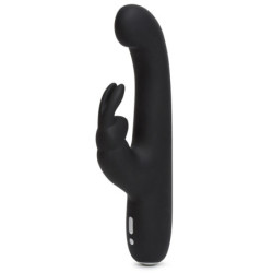 Slimline G-Spot USB Rechargeable Rabbit Vibrator – Black – by Happy Rabbit -  - [price]