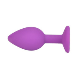 Jewelled Silicone Butt Plug | Purple | S, M or L | from Loving Joy -  - [price]