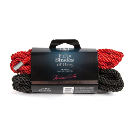 Restrain Me 5m Bondage Rope Twin Pack | Red & Black| from Fifty Shades of Grey -  - [price]