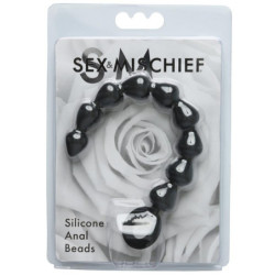 Silicone Anal Beads | Black | 9.75 Inches/22.86cm |from S(ex) & Mischief -  - [price]