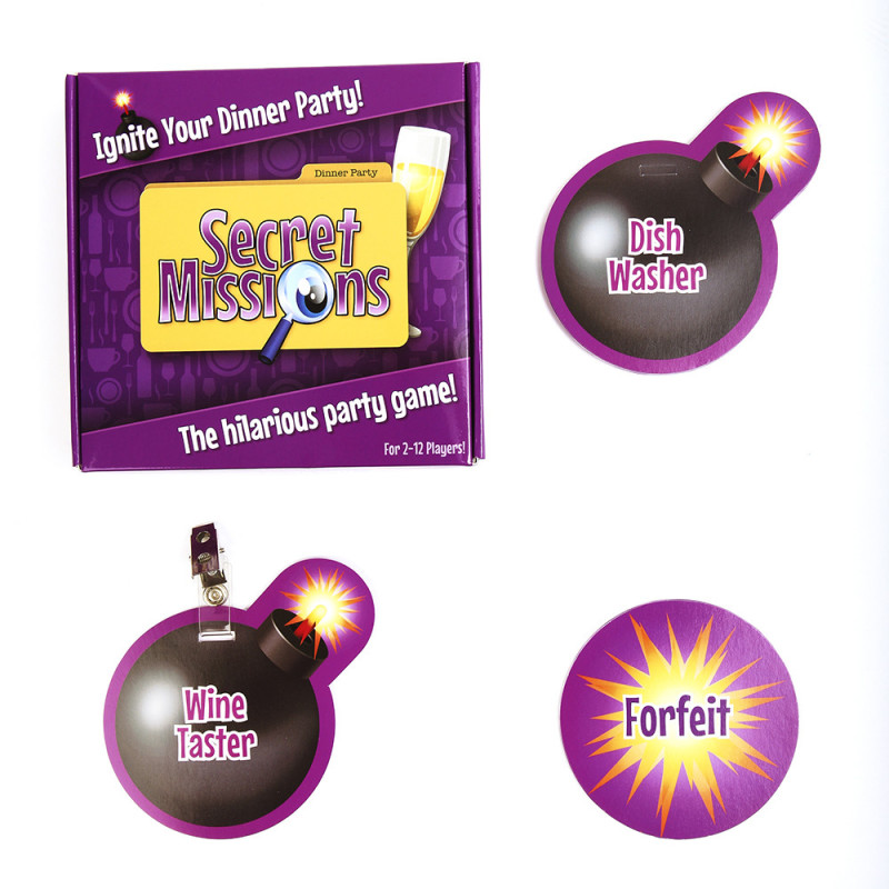 Secret Missions Dinner Party Hilarious Forfeit Party Game for 2-12 Players 