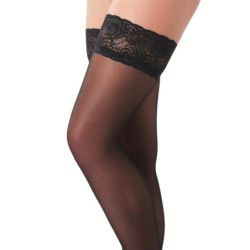 Hold-Up Stockings With Floral Lace Top | Black or White | from Rimba -  - [price]