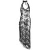 2 Pc Rose Lace Long Dress | Uk 8-14 | Black or Red | from Leg Avenue -  - [price]