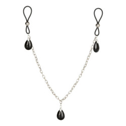 Non Piercing Nipple Play Chain Jewellery | Onyx or Crystal -  - [price]