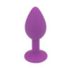 Jewelled Silicone Butt Plug | Purple | S, M or L | from Loving Joy -  - [price]
