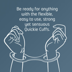 Quickie Ankle or Wrist Cuffs | Medium or Large | Black or Red | For Bondage Play -  - [price]