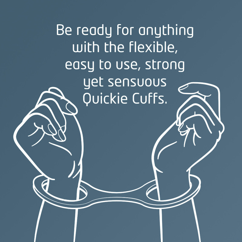 Quickie Ankle or Wrist Cuffs | Medium or Large | Black or Red | For Bondage Play -  - [price]