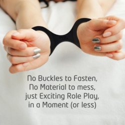 Quickie Ankle or Wrist Cuffs | Medium or Large | Black or Red | For Bondage Play -  - [price]