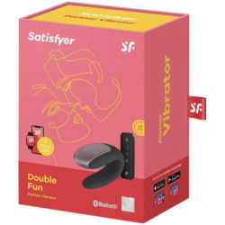 App Enabled Double Joy Partner Vibrator | Black, Lilac or White | from Satisfyer -  - [price]