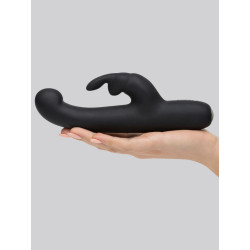 Slimline G-Spot USB Rechargeable Rabbit Vibrator – Black – by Happy Rabbit -  - [price]