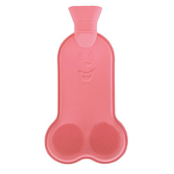 Giant Willie Novelty Hot Water Bottle | 36cm x 20cm  | Pink -  - [price]