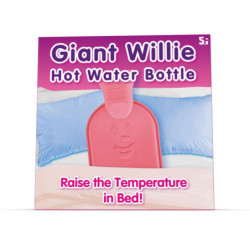 Giant Willie Novelty Hot Water Bottle | 36cm x 20cm  | Pink -  - [price]