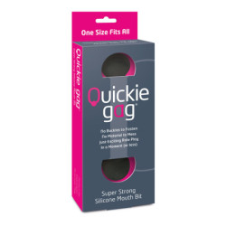 Quickie Gag Mouth Bit | Black or Red | One Size -  - [price]