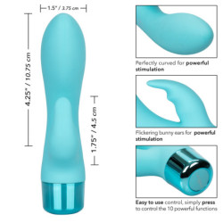 'Eden' Waterproof Silicone Rabbit Vibrator | Blue | from CalExotics -  - [price]