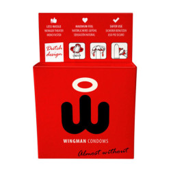 Wingman Condoms Almost Without | 3, 8 or 12 Pack Options -  - [price]