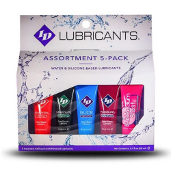 ID Sensual Lubricants 5 Pack Sampler Assorted Lubricants -  - [price]