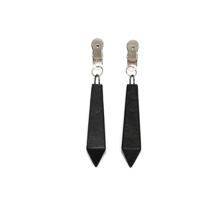 Long Nipple Clamps With Weights | Black | 50g to 250g | from Rimba -  - [price]