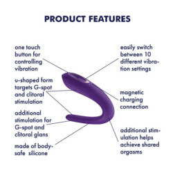 Partner (Double Classic) Couples Vibrator | Purple | from Satisfyer -  - [price]