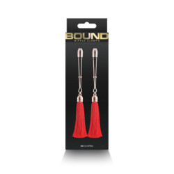 Bound Nipple Clamps with Red Tassel -  - [price]