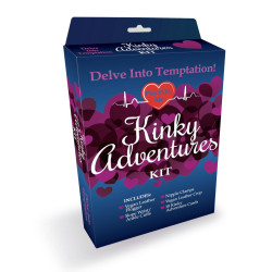 Kinky Adventures Kit | Flogger, Clamps, Crop, Wrist/Ankle Cuffs & Adventure Cards | from Play With Me