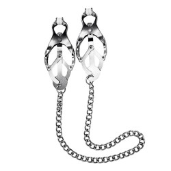 Squeezer Teaser Clover Nipple Clamps with Chain | from Bound to Please
