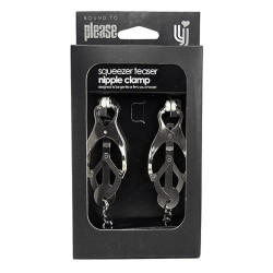 Squeezer Teaser Clover Nipple Clamps with Chain | from Bound to Please