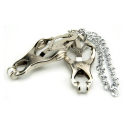Squeezer Teaser Clover Nipple Clamps with Chain | from Bound to Please