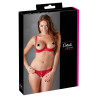 Lace Open Bra Set | Red | from Cottelli Collection