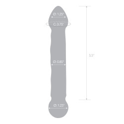 Full Tip Textured Glass Dildo | Blue | 6.5" | From Gläs