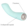 Pave - By Jopen - Vivian - Jewelled Silicone Wand Vibrator With Crystals - Light Blue -  - [price]