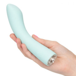 Pave - By Jopen - Vivian - Jewelled Silicone Wand Vibrator With Crystals - Light Blue -  - [price]