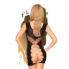 Flame on the Rocks Hosiery Mini Dress | Black | Fits up to XL | from Penthouse Lingerie -  - [price]