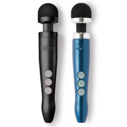 Die Cast 3 Rechargeable Wand Massager - Matte Black or Blue Flame – from Doxy -  - [price]